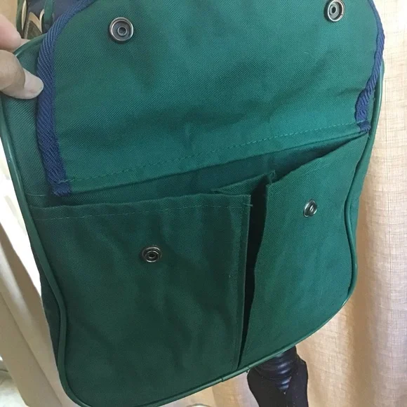 Alexander Julian Colours Men’s Canvas Duffle Bag Hunter Green & Dk Blue Unisex - Picture 10 of 15